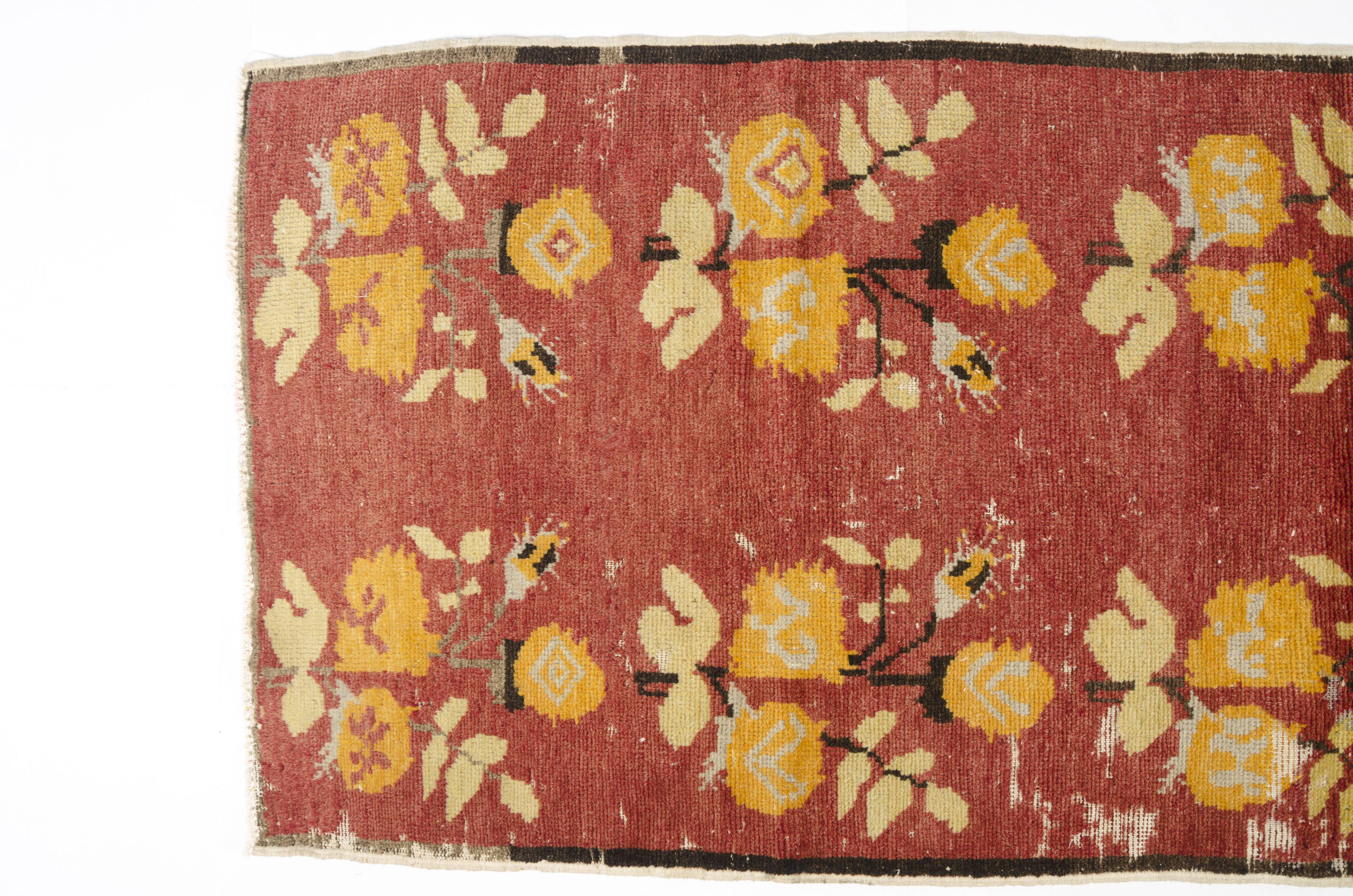Turkish Vintage Mini Runner Rug sku 1049