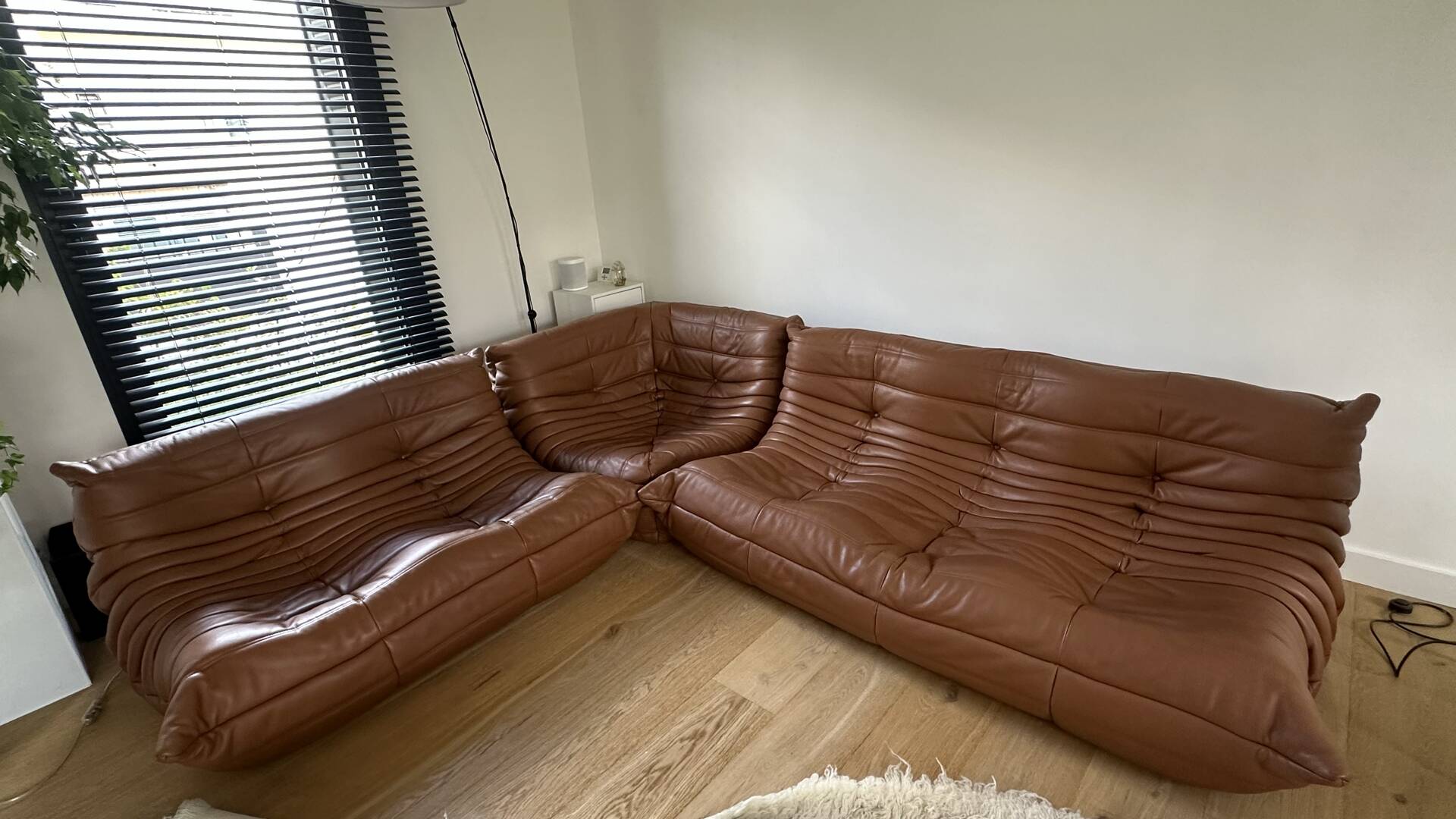 Togo leather sofa Kyoto Gold