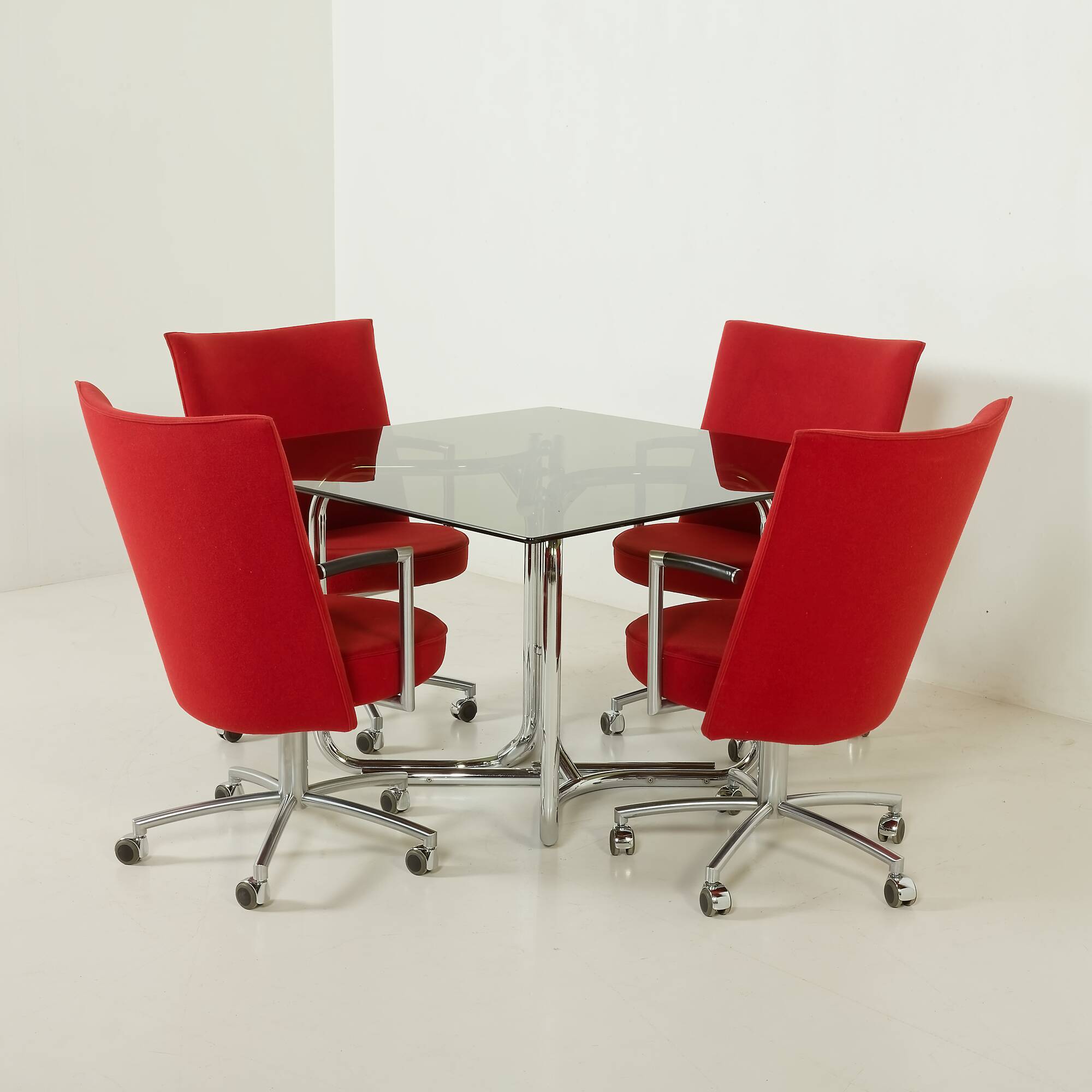 Erik Jørgensen “Partner” chairs by J. Foersom & P. Hiort-Lorenzen, set of 4, Denmark, 1970s