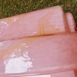 Art Deco pendant lamp in pink glass