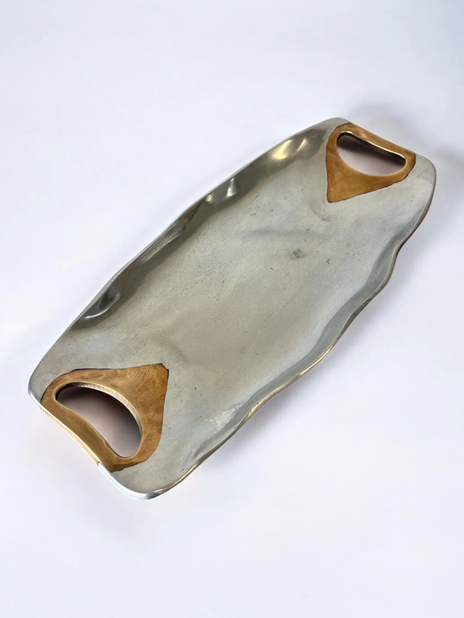 Brutalist centerpiece by Ardisur, bronze & aluminium, Spain, 1970s