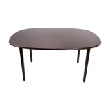 Dark Mahogany Dining Table Designed by Ole Wancher Made by P. Jeppesen