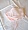 Vintage powder pink tablecloth and its 6 towels in mestizo 140 x 120