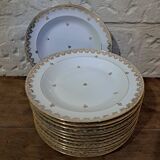 12 deep plates in Limoges porcelain