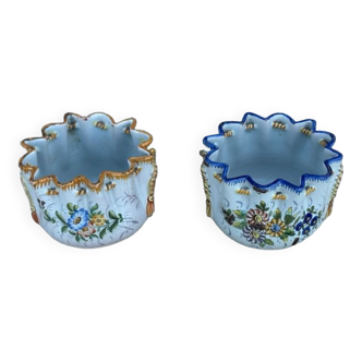 Pair of earthenware pot covers