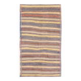 5x9 Kilim Colorful Striped Wool Kilim Rug, 152x271Cm