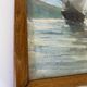 Oil on canvas under glass “Venetian lagoon fisherman”