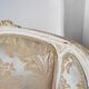 Fauteuil ancien bergère style Louis XV patiné