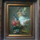 Tableau hst "composition florale" ec. xx° fleurs signée + cadre
