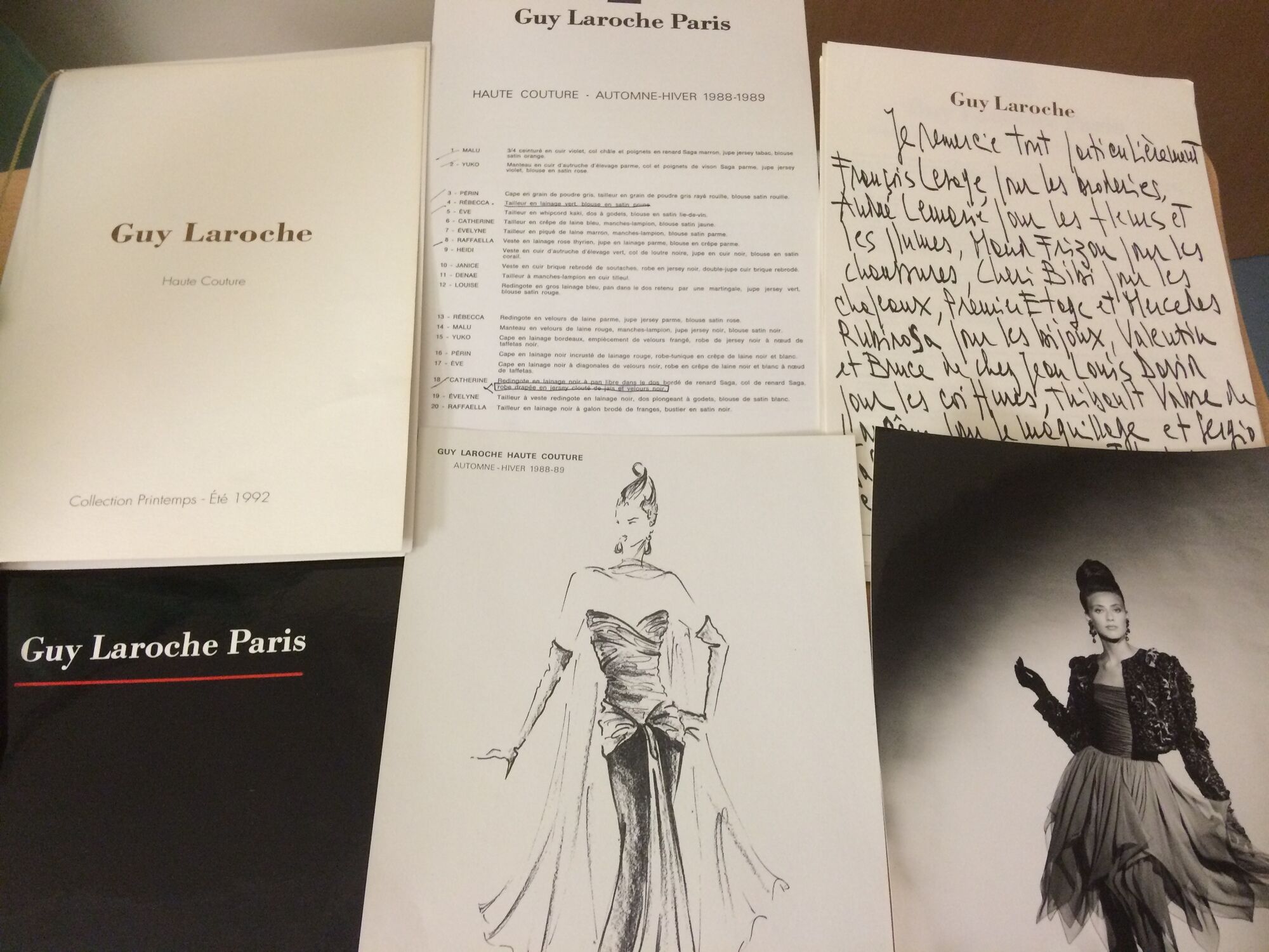 Nice illustration of mode accompanied by a press photograph by guy laroche