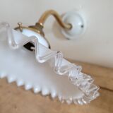 Gooseneck and opaline wall lamp