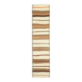 Vintage Turkish Hand-Knotted Wool Cotton Beige Kilim Runner Rug  78x344