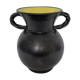 Vase with handles black yellow vintage