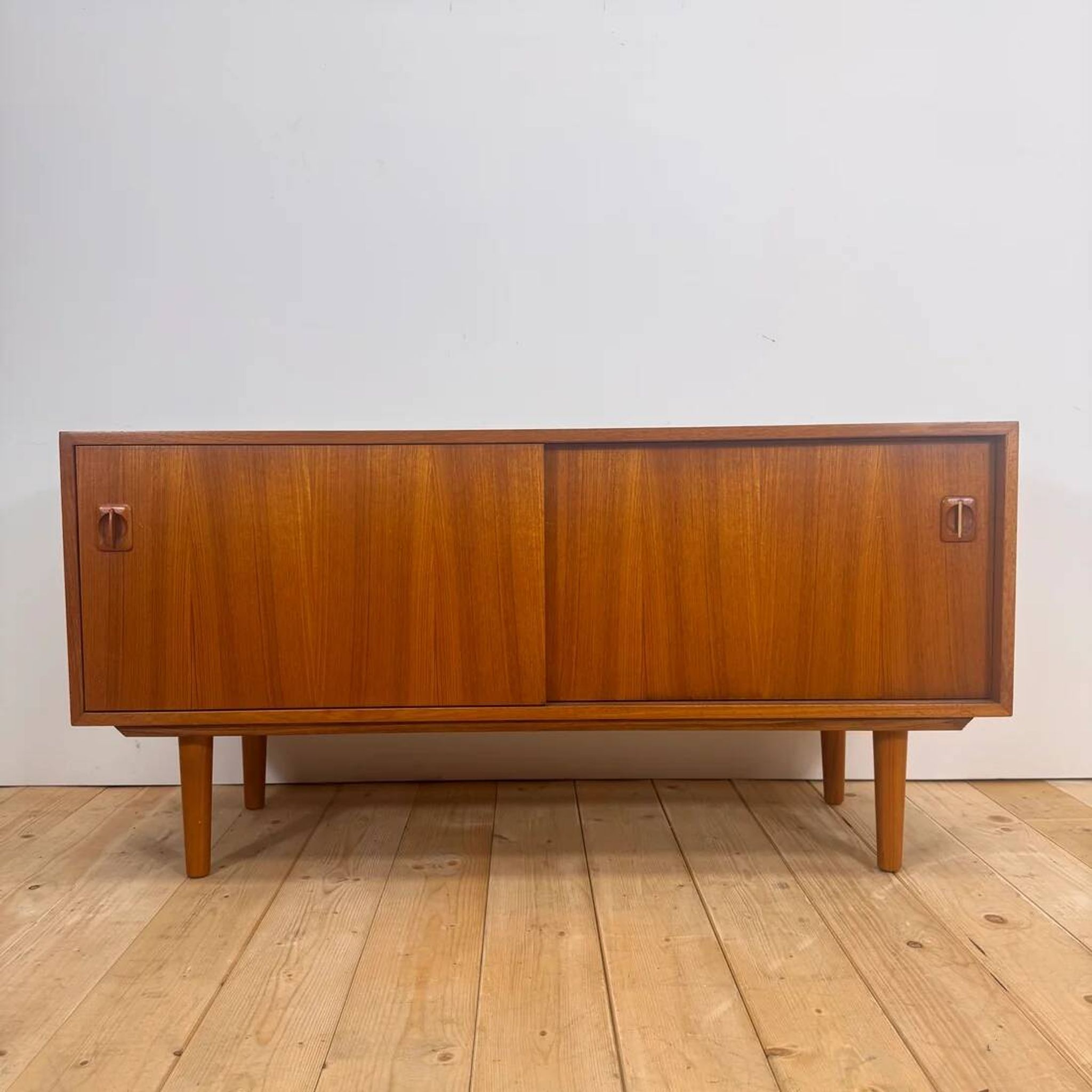 Teak sideboard with internal record holder, Denmark 1960