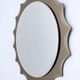 Postmodern sun shaped bronze wall mirror, italy