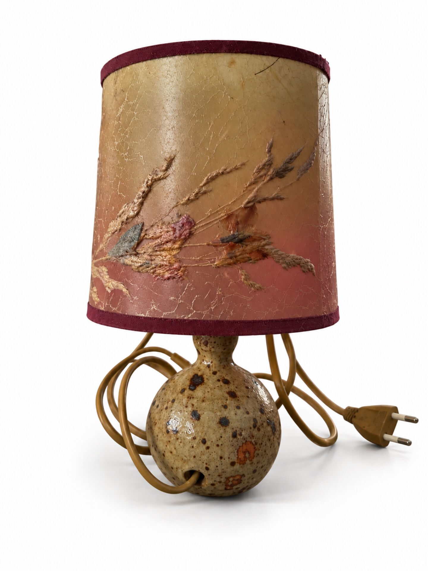 Table lamp in pyrite stone by Guy Baudat, 1970s – Ball base
