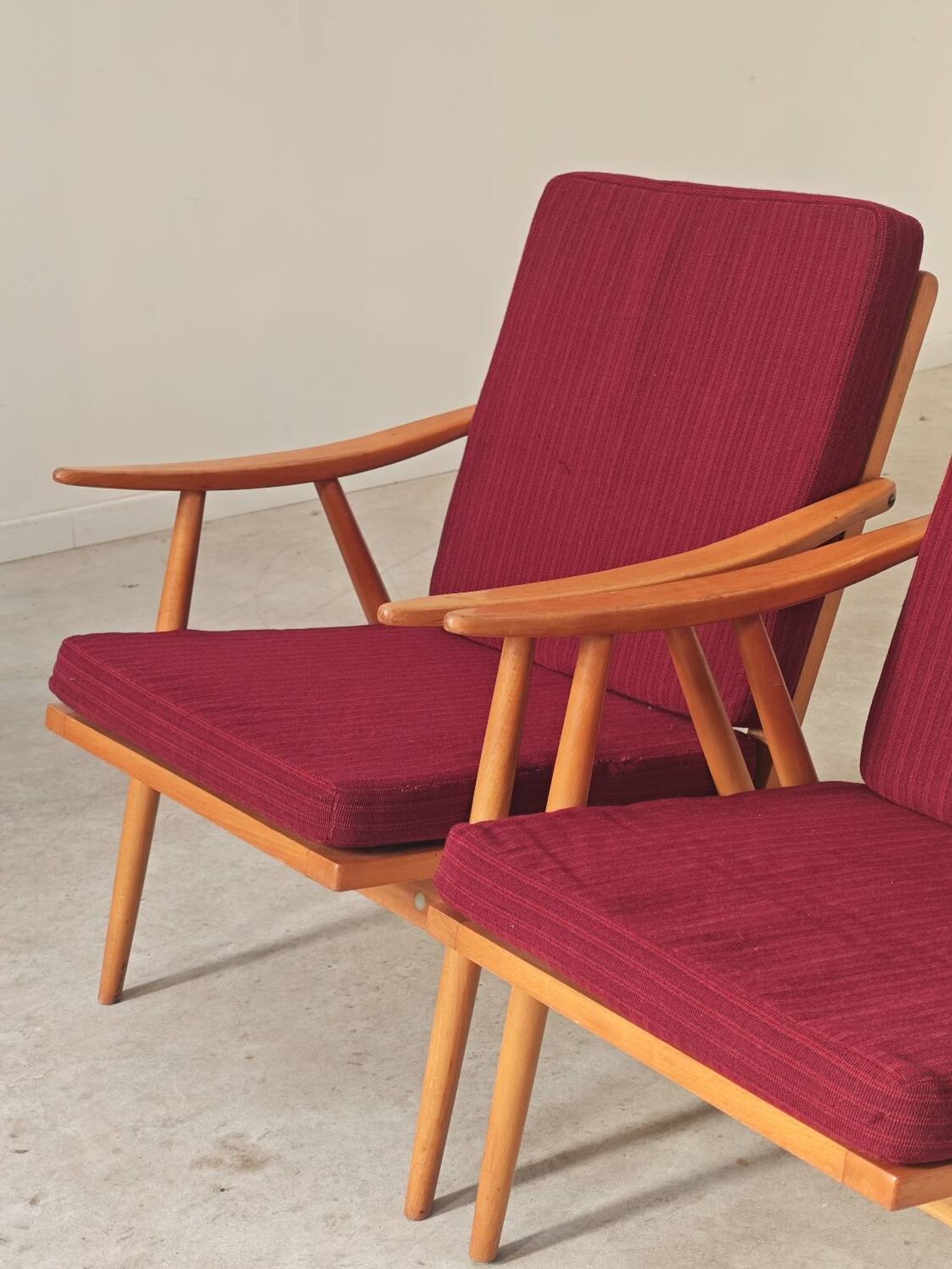 Pair of Boomerang armchairs Antonin Suman TON Thonet 1960