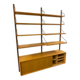 Unité murale scandinave vintage en chêne par Poul Cadovius pour Royal System, années 1960