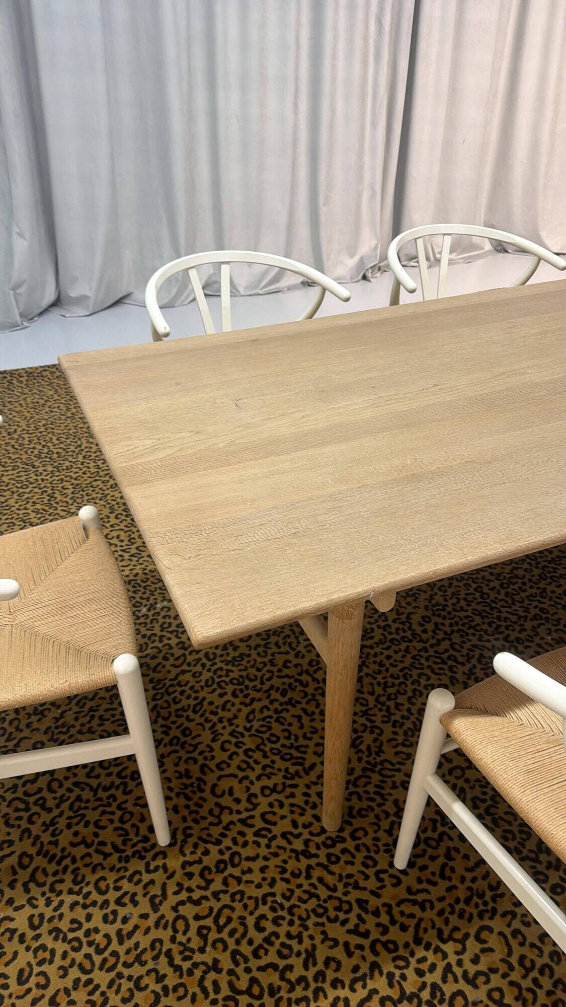 Large Hans J Wegner ‘CH327’ dining table in oak and soap for Carl Hansen & Son Denmark 1960’s
