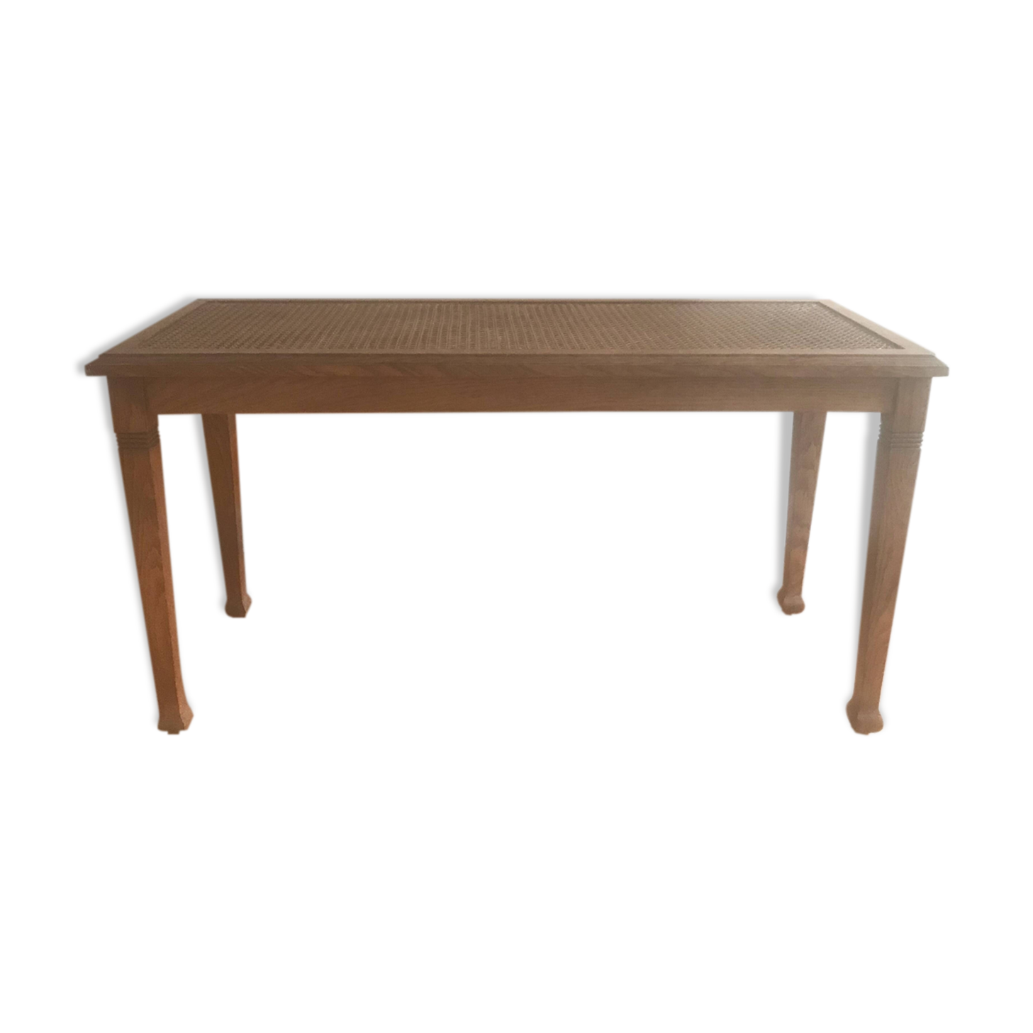 Wood and cane bench Gustave Serrurier Bovy 1900 Art Nouveau