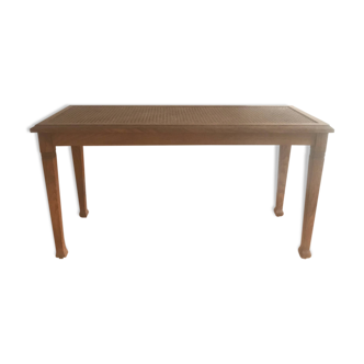Wood and cane bench Gustave Serrurier Bovy 1900 Art Nouveau