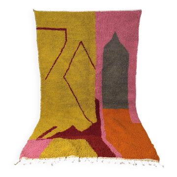 Tapis en laine marocain traditionnel 3 x 2 m