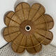 Natural woven wicker flower suspension