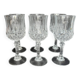 6 Arques crystal wine glasses