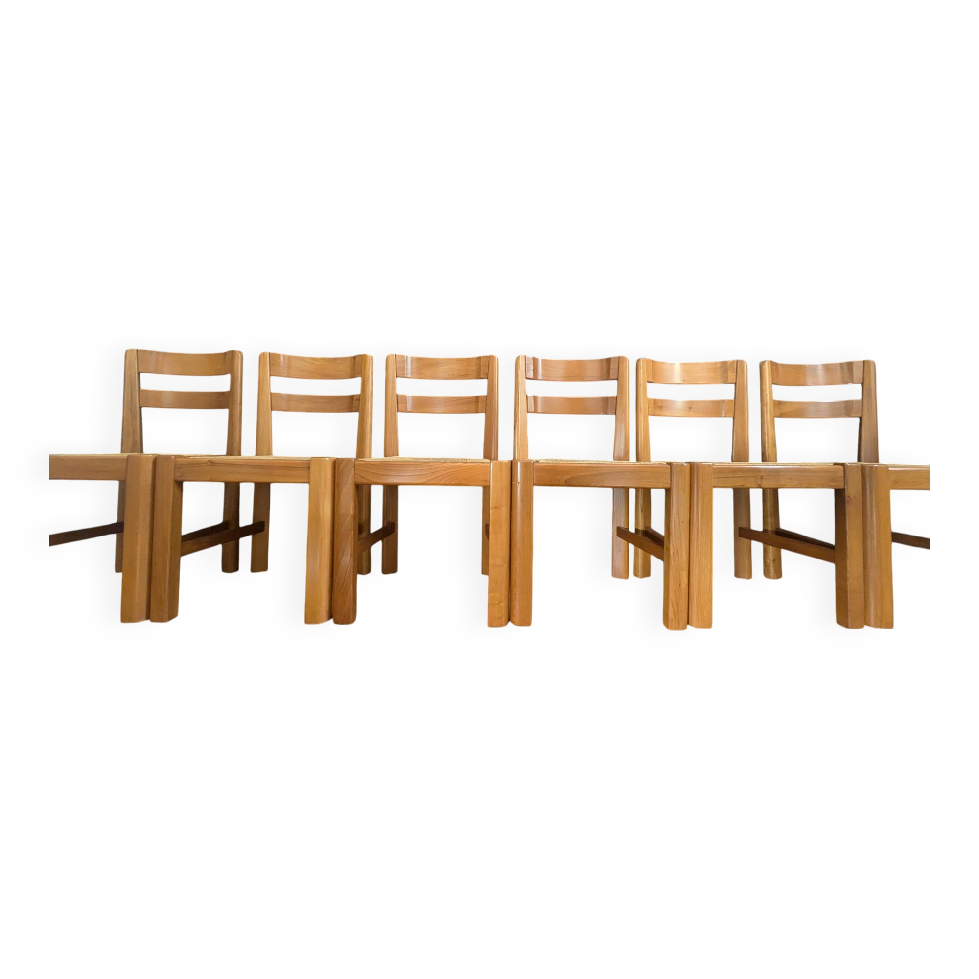 Set of six chairs Maison Regain 1970s/80s