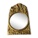 Miroir métal doré  27x 47 vintage