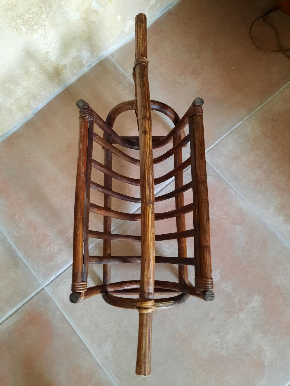 Rattan magazine holders