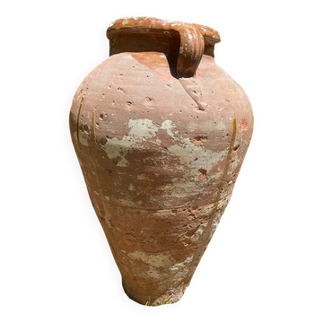 Ancient terracotta pottery jar