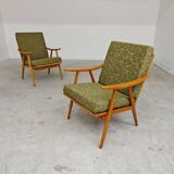 Pair of "boomerang" armchairs by Antonin Suman for Ton "Thonet" 1960