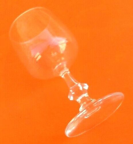 6 verres à pied à liqueur  verre transparent  années 1970