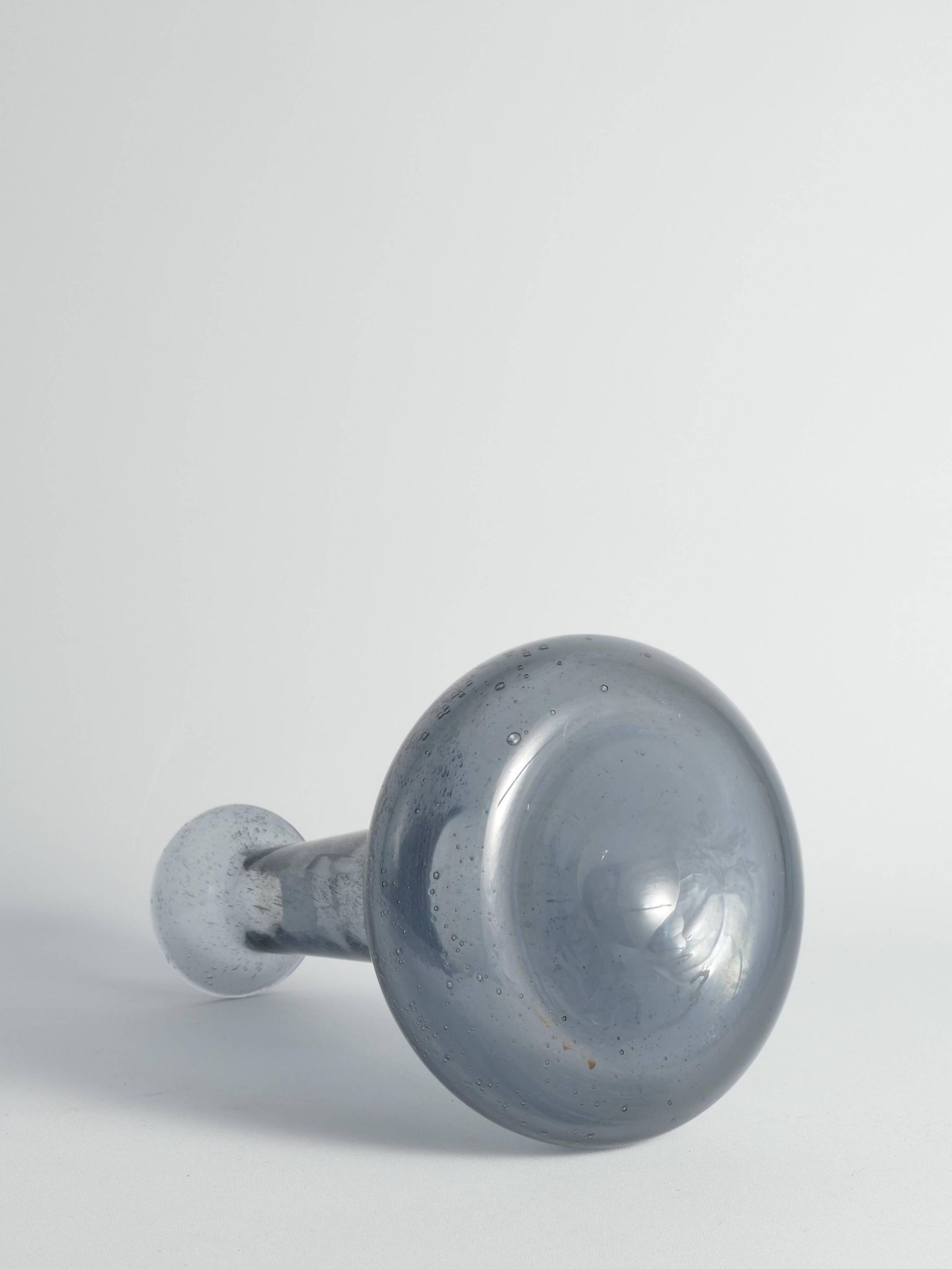 Scandinavian Modern Blue Glass Vase by Erik Höglund for Boda, Sweden 1960's