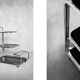 Vintage Mid-Century German Modern Bauhaus Chrome & Glass Serving Trolley