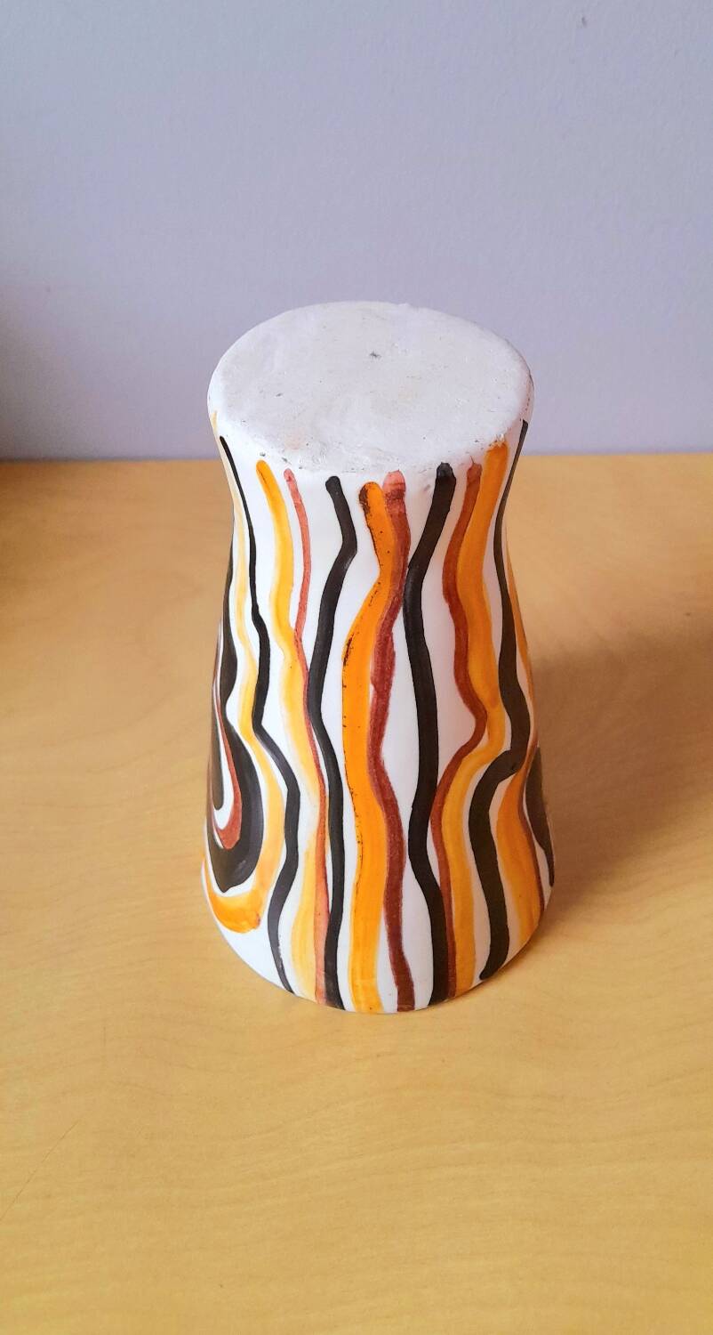 Enamelled ceramic vase 60s