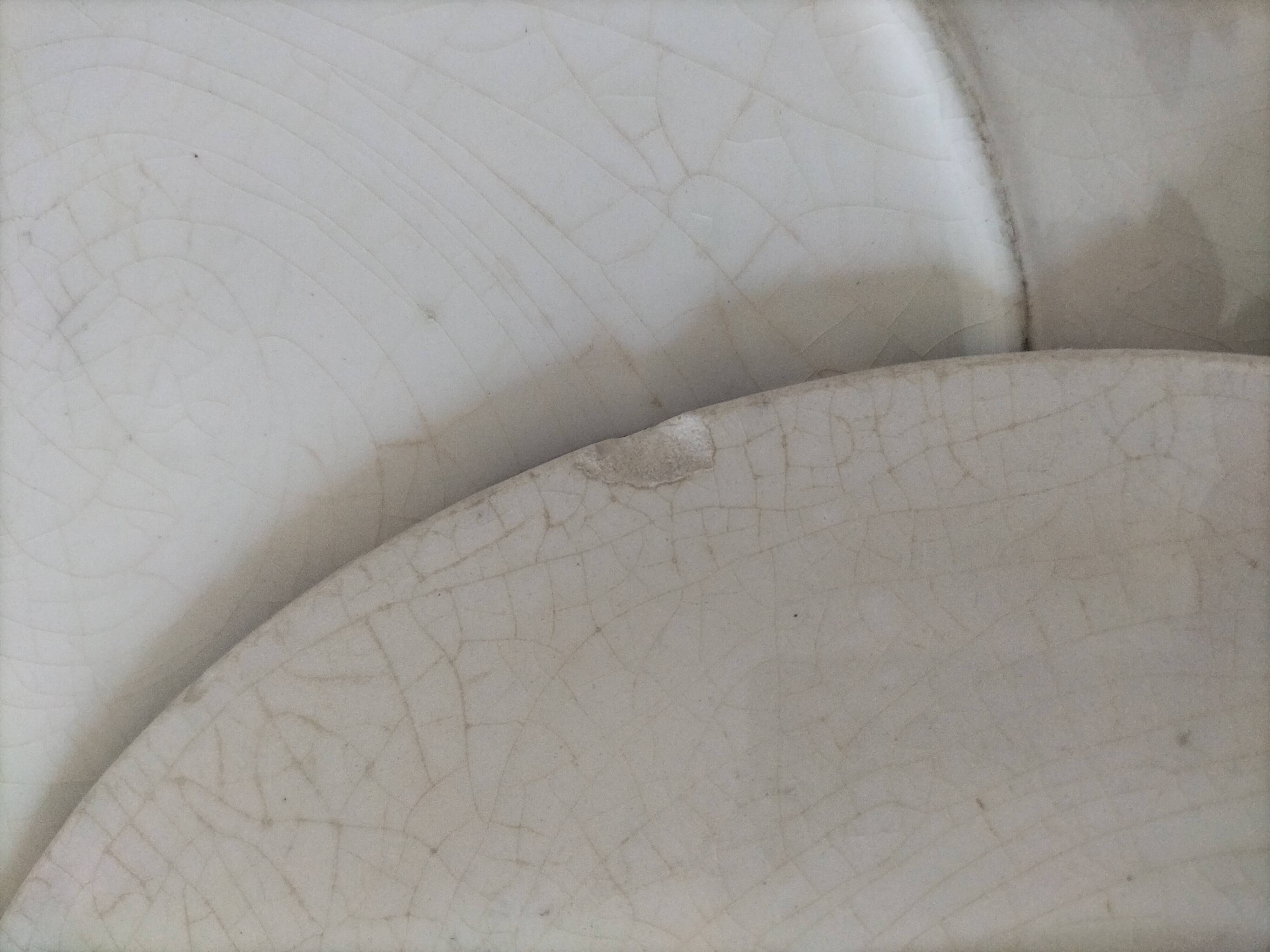 Two flat plates in earthenware with blue floral decoration.