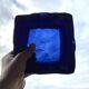 Cobalt blue square glass bowl - Augustsson design for Ru.
