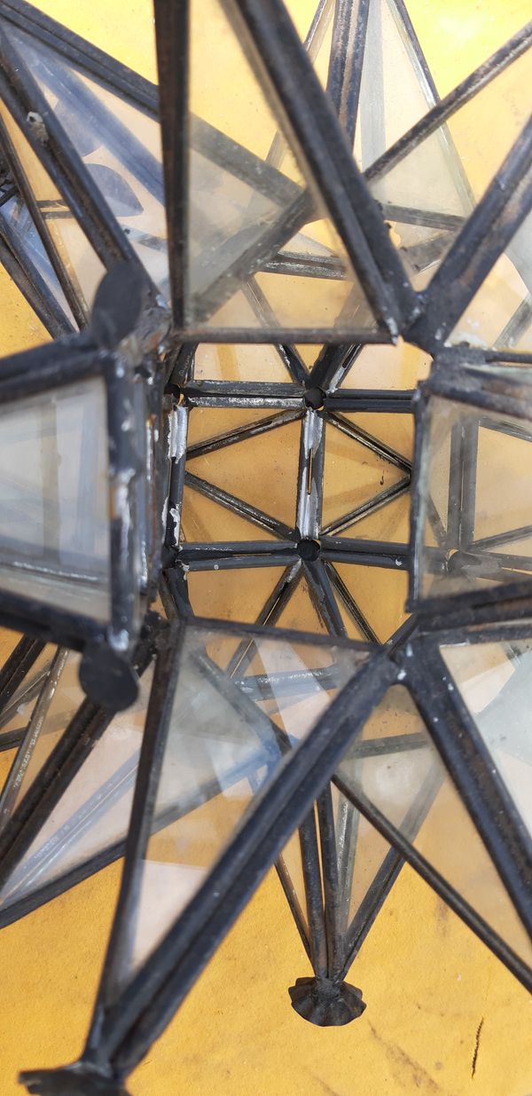 Suspension Vintage Fer et verre