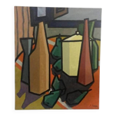 Nature morte à l'huile par Franco Prayer (1924) 60x50 cm