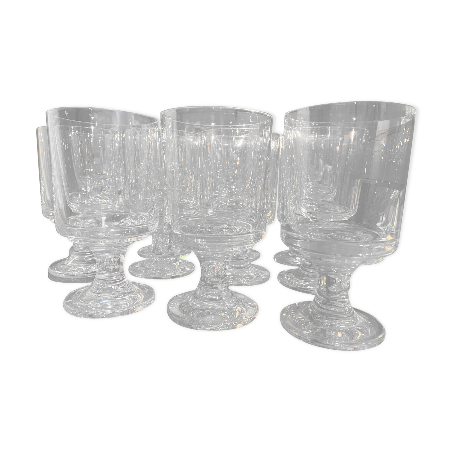 Set of 11 crystal glasses signed Baccarat 1930