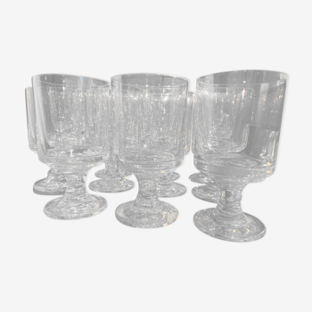 Lot de 11 verres en cristal signés Baccarat 1930