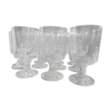 Set of 11 crystal glasses signed Baccarat 1930