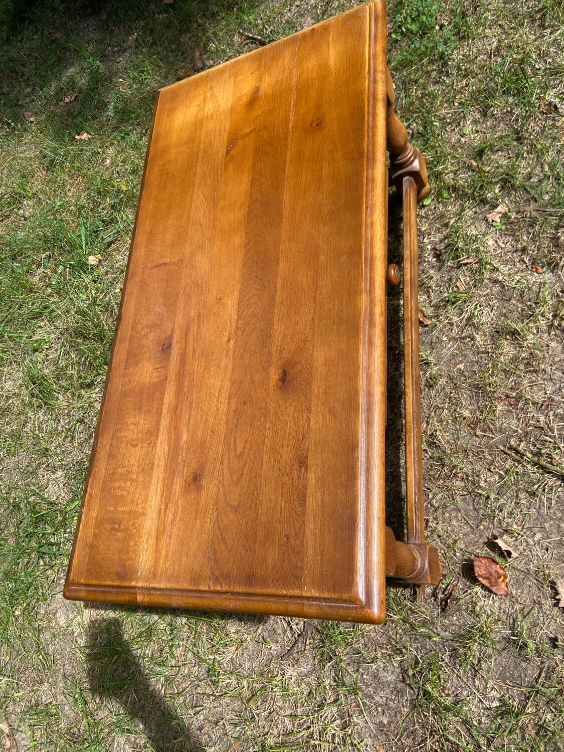 Solid oak coffee table from the 1970s.
