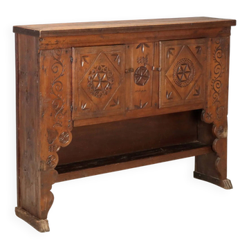 Antique buffet in walnut and chestnut, Spain, 19th century