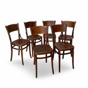 Set of six Authentic antique bentwood chairs, Antonio Volpe