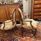 Pair of Louis XV period armchairs