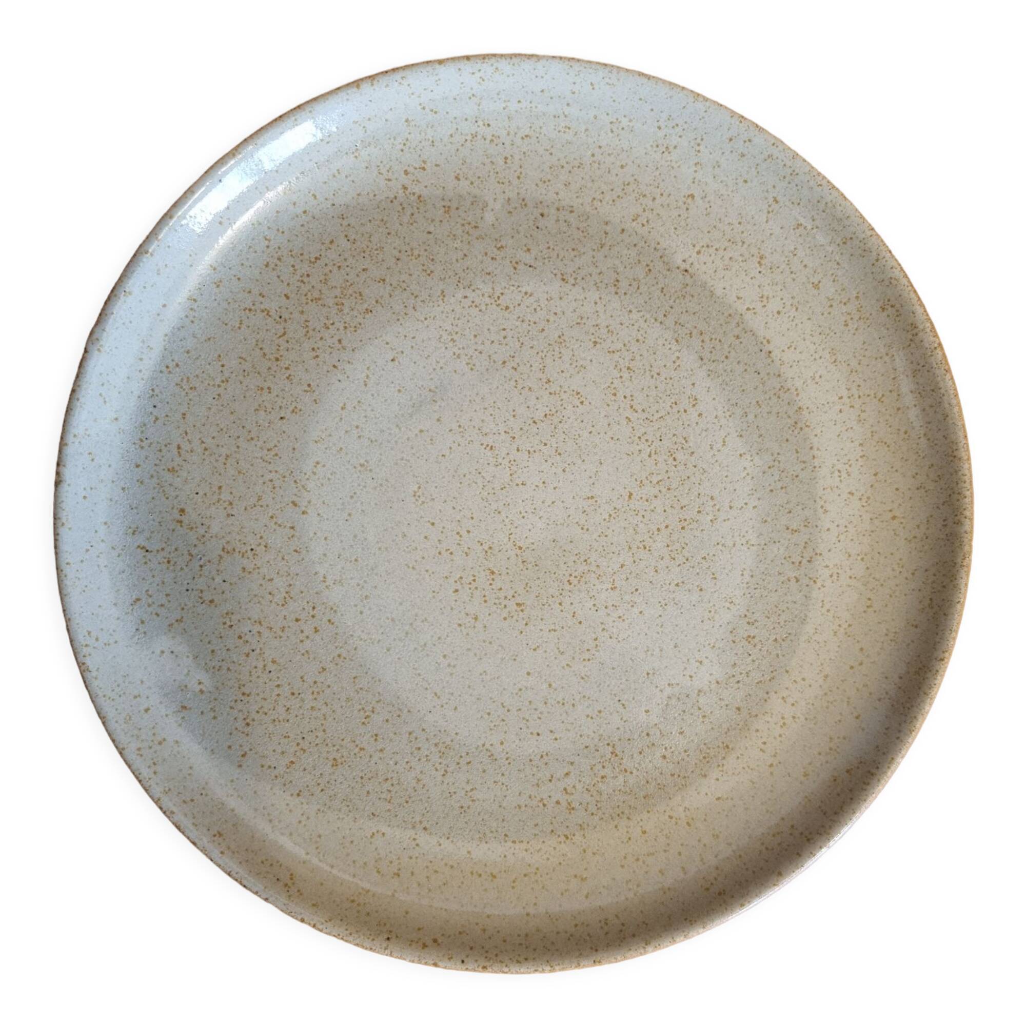 Flat stoneware plate of France Diameter 24 cm