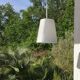 Opaline suspension and brushed steel